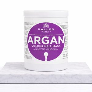Kallos Argan Colour Hair Mask For Colour Treated Hair with Argan Oil & Panthenol, 1 Litre