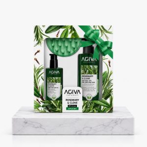 Agiva Rosemary & Clove Pro Care Set for Weak Hair Prone to Hair Loss, 3 Pieces